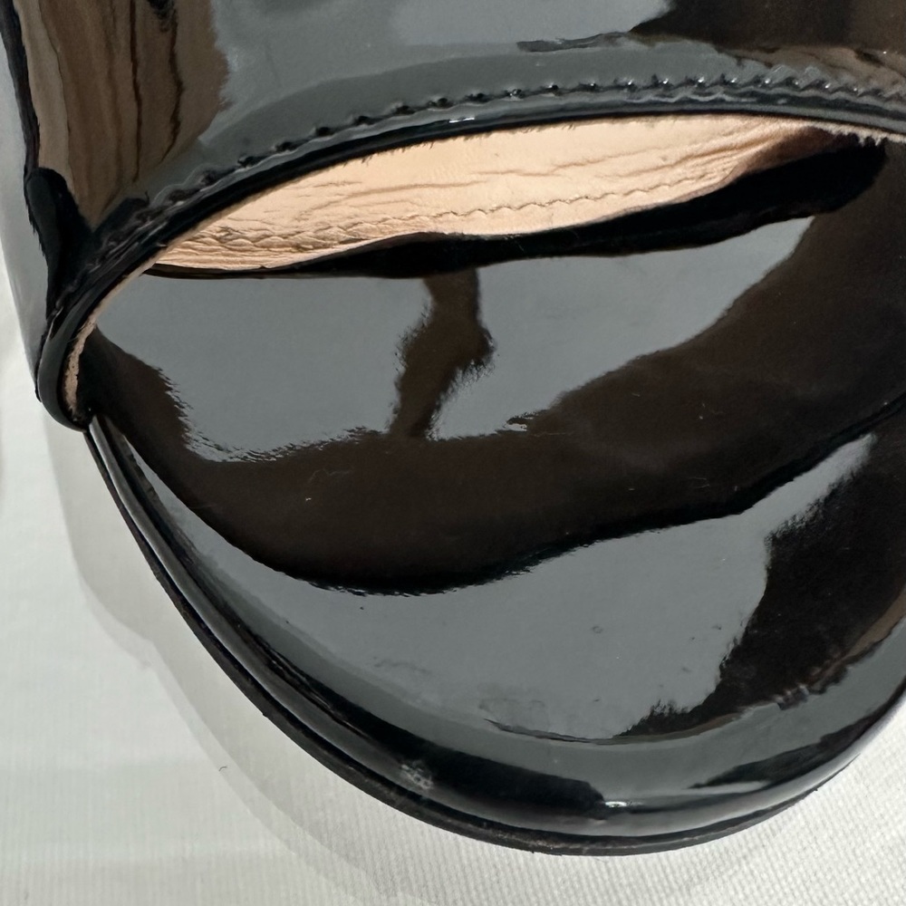 Prada Calzature Donna Black Wedge Sandals Size 38 EU - Picture 7 of 10